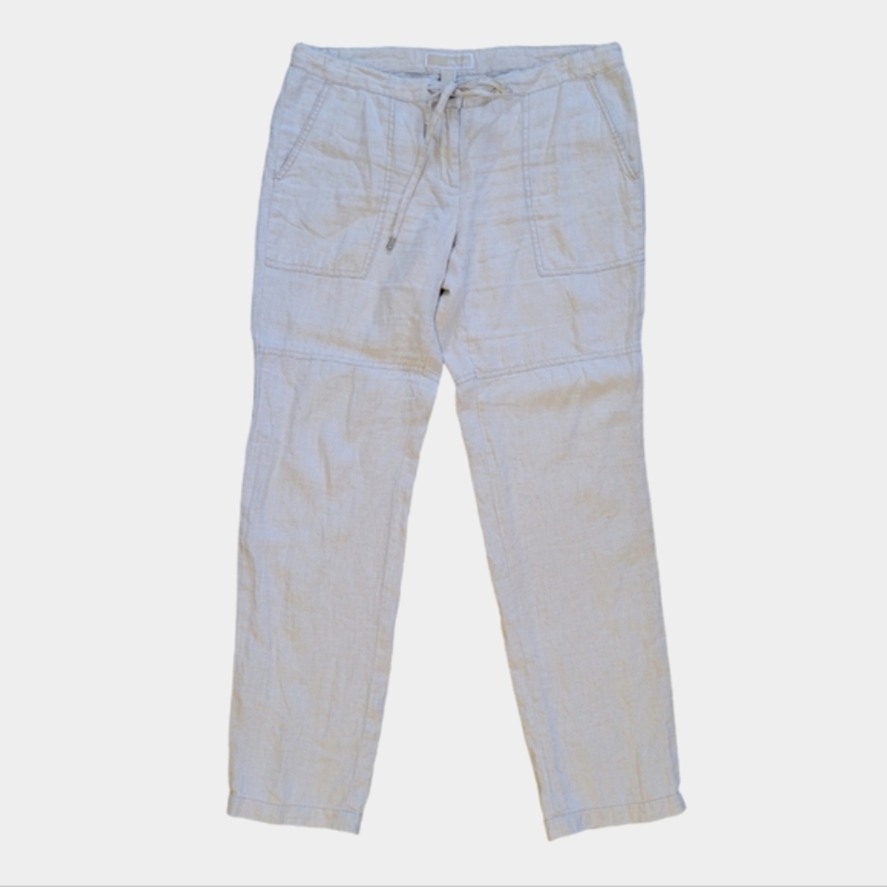 Michael Kors 100% Linen Pants Tan Khaki Women's 2
